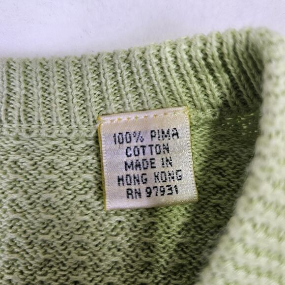 VTG Augusta National Masters Sweater Womens XL Magnolia Lane V-Neck Green Knit - Picture 9 of 14